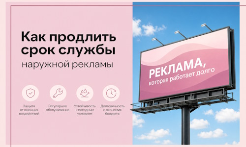 Как продлить срок службы наружной рекламы в  Каменке